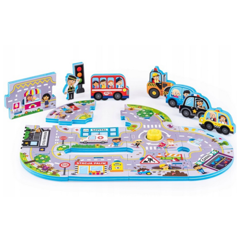 Zestaw miękkie puzzle dźwięki wokół nas Miasto DG 82337 DUMEL